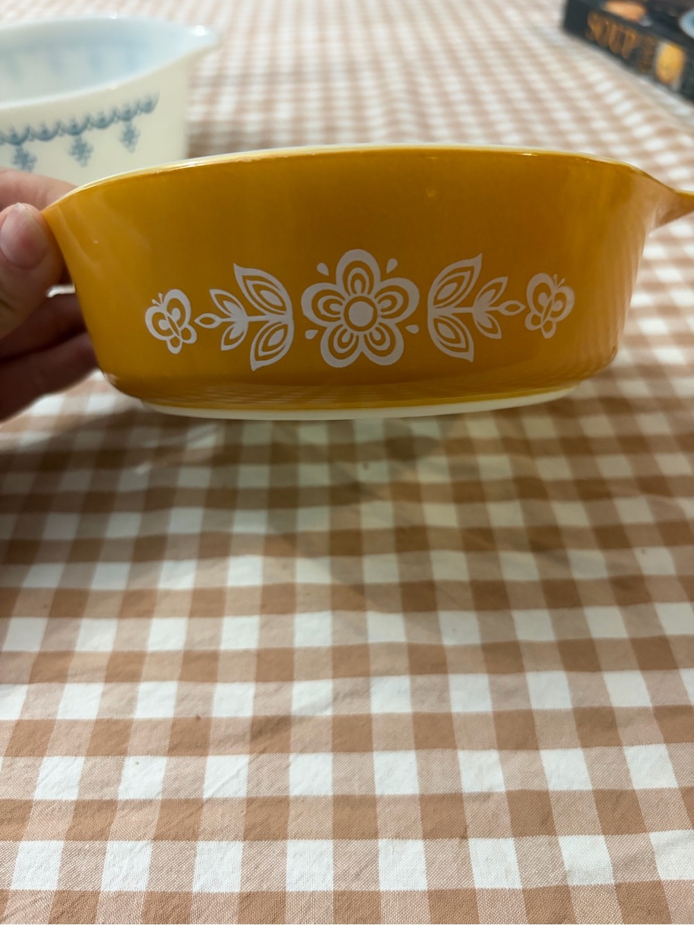 Vintage Pyrex Butterfly Gold Casserole Dish No Lid